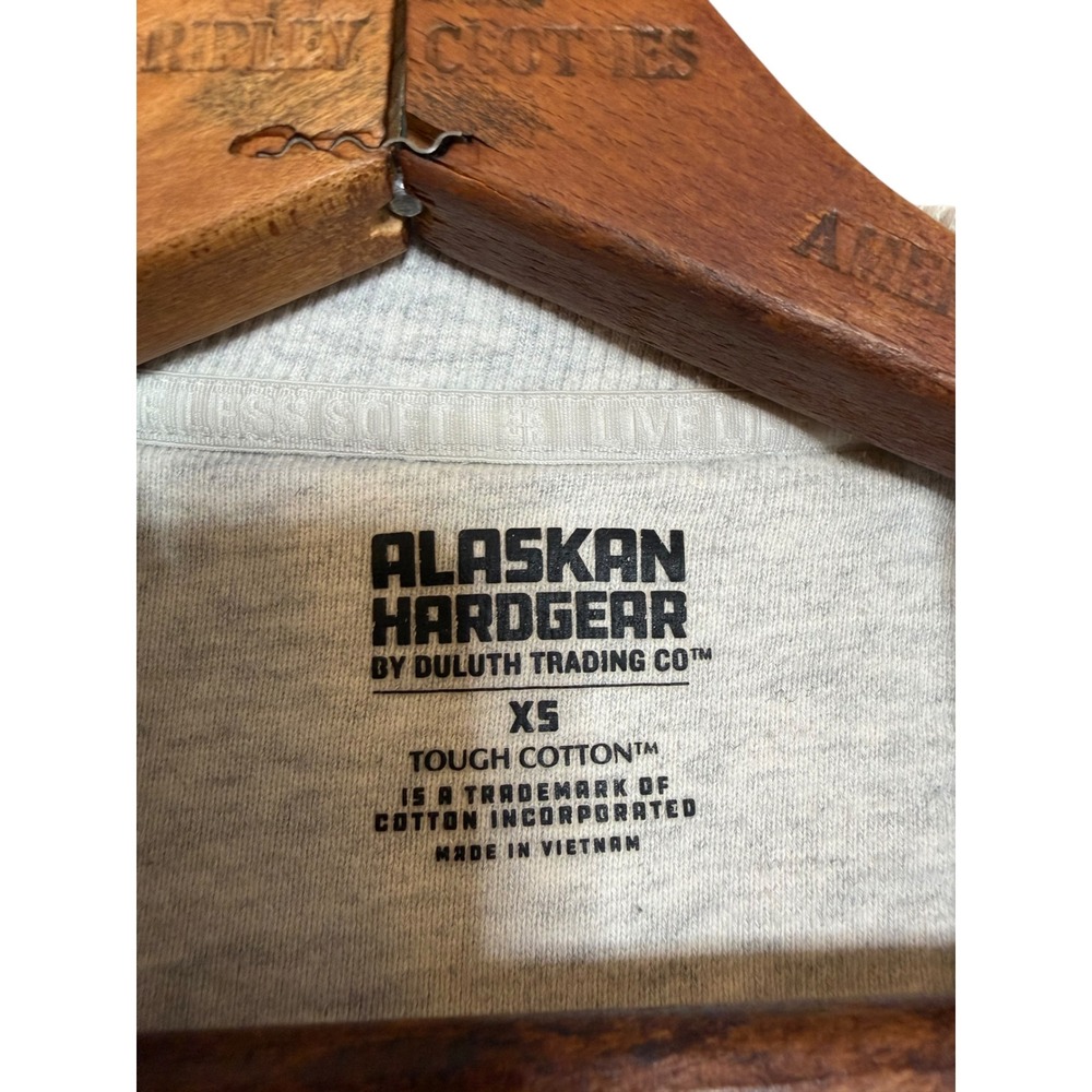 Alaskan Hardgear Duluth Trading Co Tough Cotton Sweatshirt Gray XS AKHG Crewneck - Picture 6 of 9